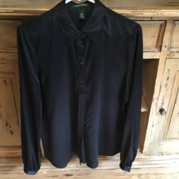 Lauren Ralph Lauren 100% Silk Button Up Blouse - Picture 1 of 5